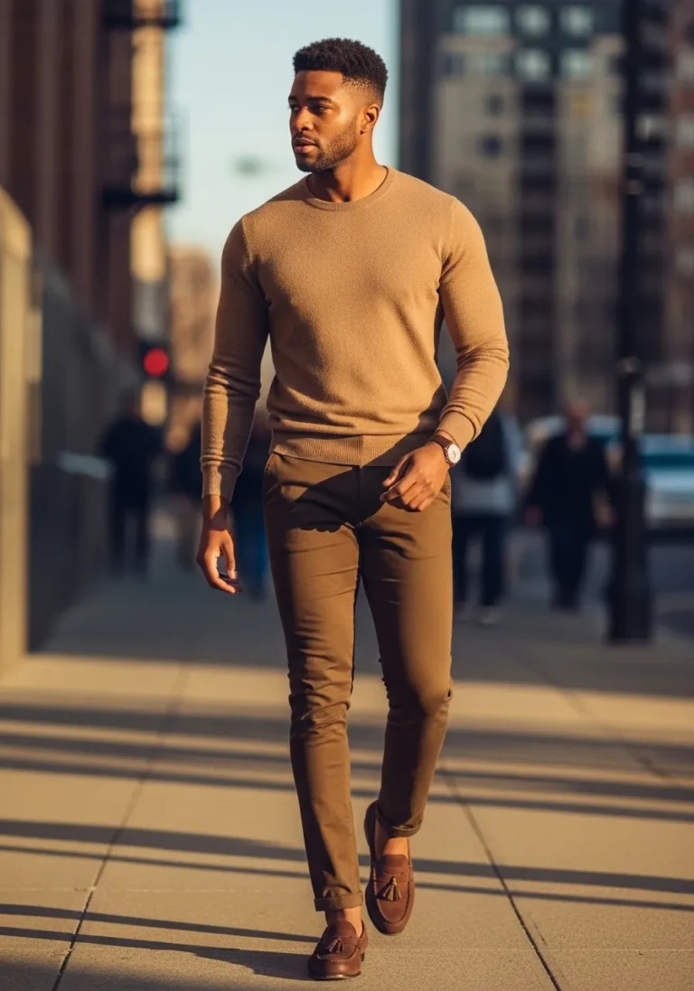18 Practical Brown Pants Outfit Ideas for Men That Are Easy to Copy