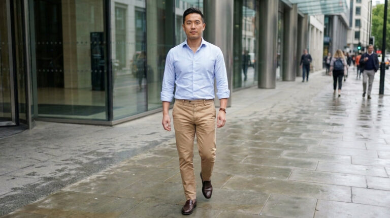 19 Polished Tan Trouser Outfits for Men on Refined Business Casual Days